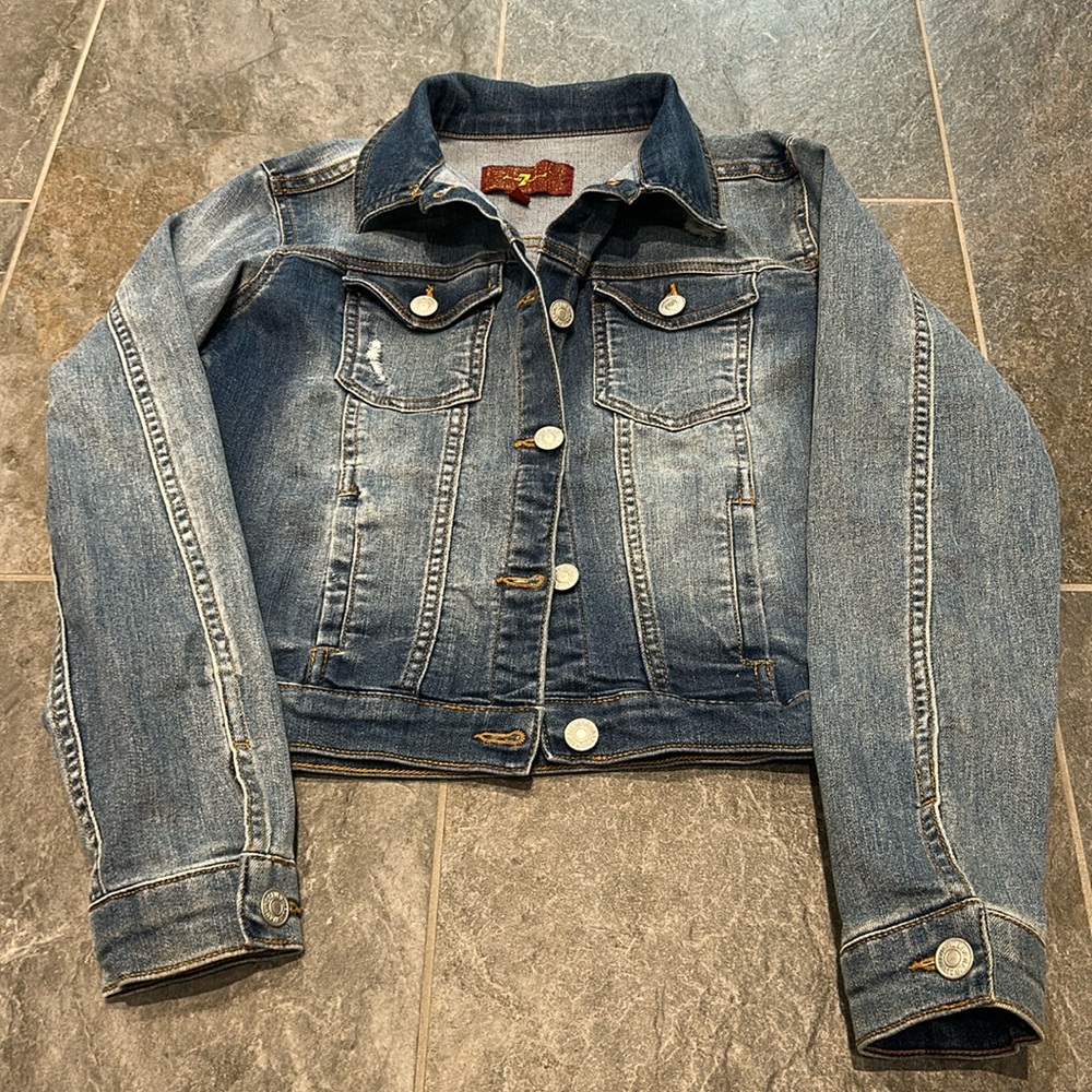 7 for all mankind  girls denim jacket